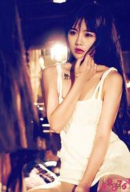 network nin nin casaanka Nanxuan clavicle fashion tattoo