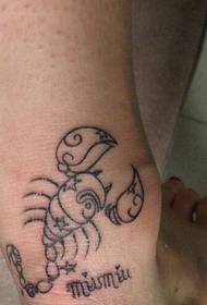 ankle scorpio tattoo pinset