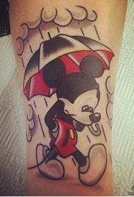Stopa Mickey Mouse Cartoon Kolor tatuaż wzór