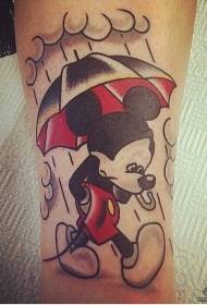 Foot Mickey Mouse Cartoon Color тату Үлгү