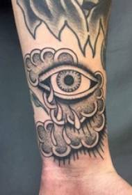 øyetatovering mannlig håndledd håndleddet øye tatoveringsbilde