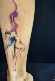 Ankle Splash Dancer tattoo