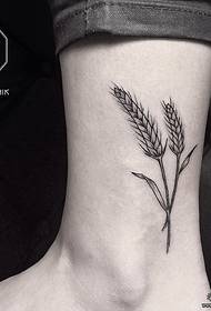 piede pattern orecchio di riso piccolo modello di tatuaggio tatuaggio fresco