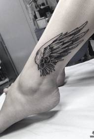 pob luj taws nyob sab Europe thiab Asmeskas dub grey tis tattoo qauv