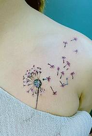 kyau clavicle kananan sabo ne dandelion tattoo juna