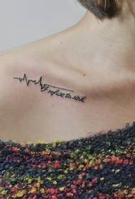 Clavicle ECG me te tattoo English