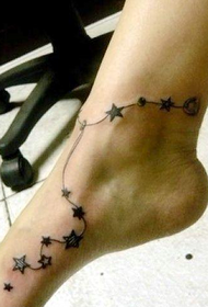 tatu pupulari stella di cinque puntate Anklet tatuaggi
