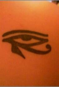 Patrón de tatuaje negro egipcio ojo de Horus
