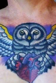 Tattoo owl boys under the clavicle animal tattoo owl picture