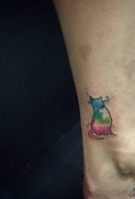 modellu di tatuatu di gattu picculu splash frescu