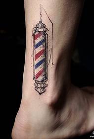padrão de tatuagem de tubo de cor europeu e americano de pés