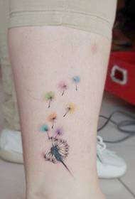 tattoo yokongola yokongola ya dandelion