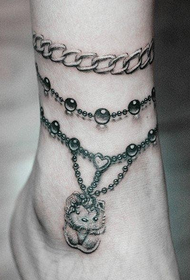 beauty legs beautiful kitten anklet tattoo