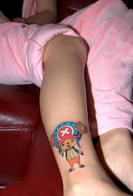 Un pezzo carino 乔巴 脚踝 Modello di tatuaggio