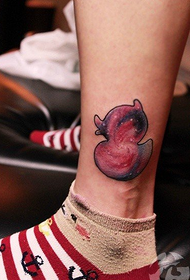 oslikani crtani patka tetovaža uzorak 90018-Memorijalni dan engleske riječi Tattoo Pattern