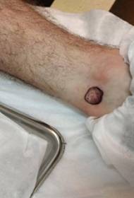 boys feet on the painted skills geometric elements potato tattoo pictures
