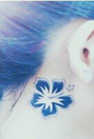 90 smukke hals smukke tatovering blomst tatovering billede