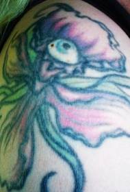 patró de tatuatge d’orquídia i color d’ulls