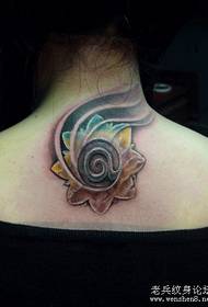 Back Neck Tattoo Pattern: Back Neck Lotus Tattoo Pattern