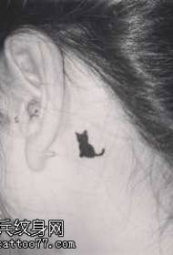 ausu kaķēna totēma tetovējuma modelis