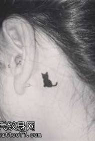 modello di tatuaggio totem orecchio gattino