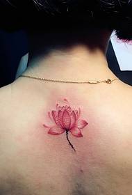 sexy bellezza schiena fiore bellissimo modello di tatuaggio floreale