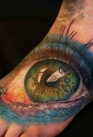 Rist grüne große Augen Tattoo-Muster