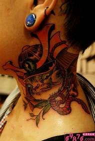 creative three-eyed cat head tattoo picture picture