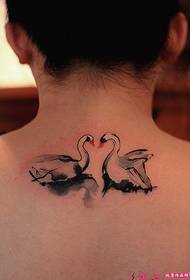 lank koup swan tounen tatoo foto