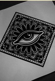 Beautiful eye tattoo manuscript pattern picture