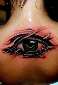 Terug oog tattoo patroon