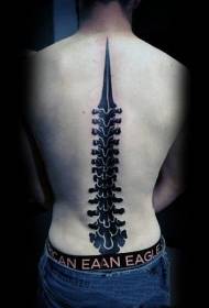татуювання татуювання чоловічого хребта на задній частині візерунка татуювання хребта