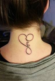 tatuagem simples do totem do pescoço