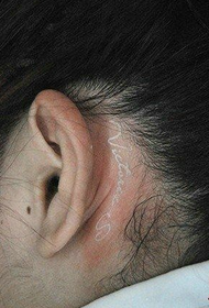 tatuaggio orecchio classico bianco lettera d'avanguardia donna orecchio
