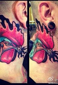 modely vita amin'ny volon-doko Rooster tattoo