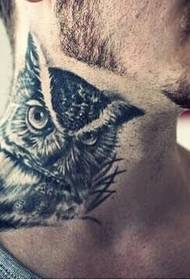 Amakhwenkwe aseYurophu naseMelika intamo yecandelo le-owl tattoo yomfanekiso