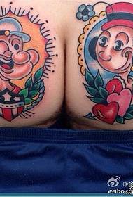 skola Popeye tatuering mönster