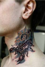 mote mannlig nakke personlighet skorpion tatovering mønsterbilde