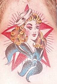 Maschera europea del modello del tatuaggio della signora del collo dei ragazzi