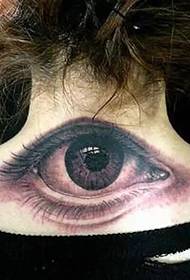 model de tatuaj ochi rece invincibil înapoi 3d