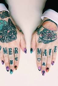 beautiful little hand with a beautiful totem tattoo