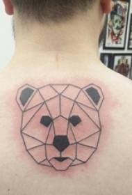 back tattoo male boy on the back of a black bear tattoo picture