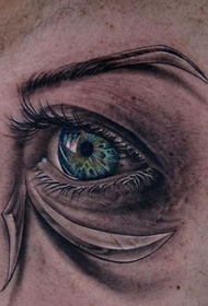 3D patró realista i bonic tatuatge d’ulls