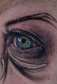 Modello di tatuaggio occhio realistico e bello 3d