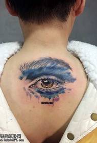 modello di tatuaggio occhio realistico posteriore