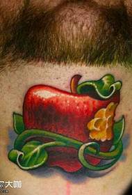 Neck Apple Tattoo Pattern