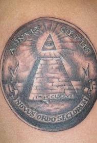 npib qhov muag pyramid Tattoo qauv