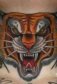 mutsipa Panguva yemafashoni yakasarudzika tiger yemusoro tattoo tattoo