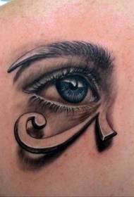 Patrón realista del tatuaje del ojo de Horus del ojo