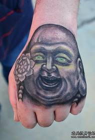 มือกลับลายสัก Maitreya